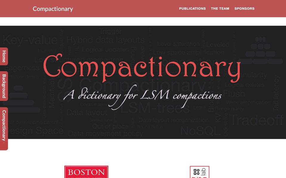 Screenshot of the LSM Compactionary demo